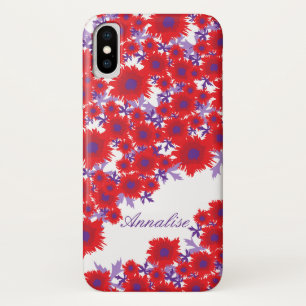 Pretty poppy botanic damask name Case-Mate iPhone case