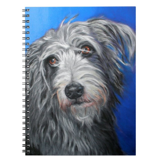 'Pretty Poppy' - Lurcher girl Notebook (Front)