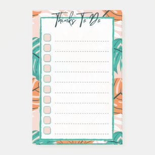 Pretty Post-it® Thinks To Do Colorful Flowers Post-it Notes