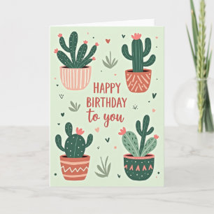 Pretty Potted Birthday Card