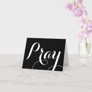 pretty PRAY script lettering   Card