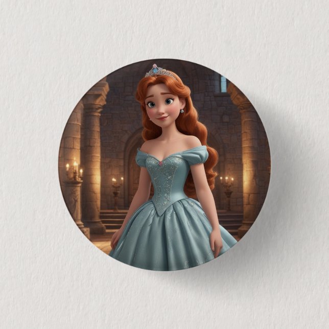 Pretty Princess 3 Cm Round Badge (Front)