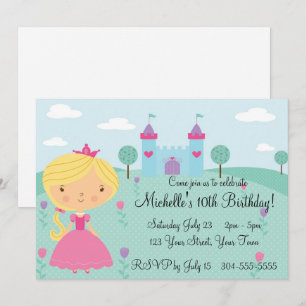 Pretty Princess Birthday Party Invitation