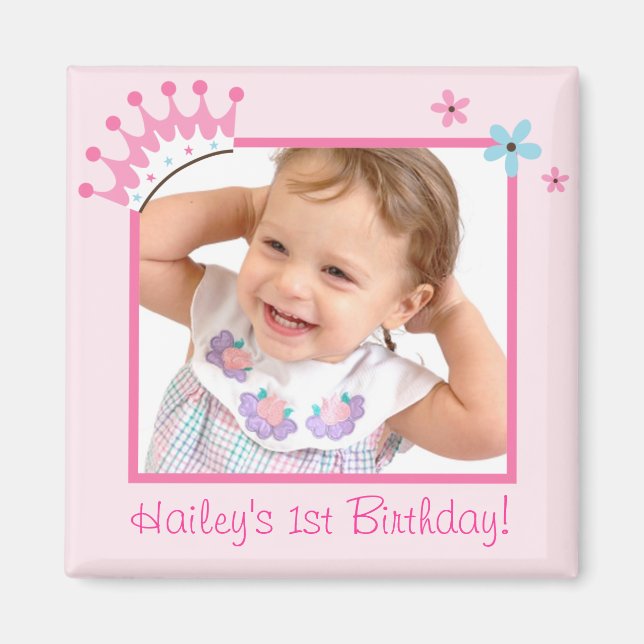 Pretty Princess Crown Tiara Favour Photo Magnets (Front)