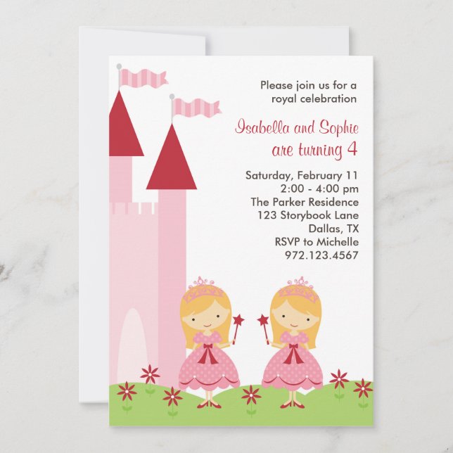 Pretty Princess Invitation (Front)