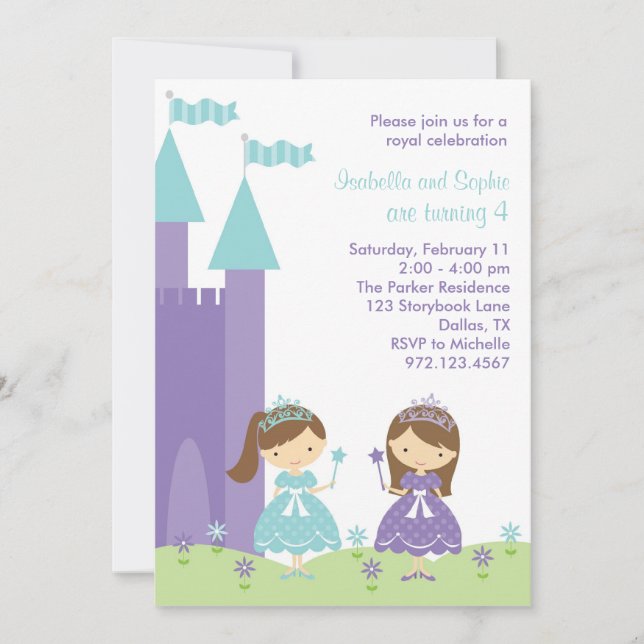 Pretty Princess Invitation (Front)