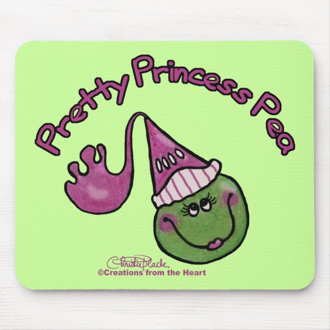 Pretty Princess Pea Mouse Pad (Front)