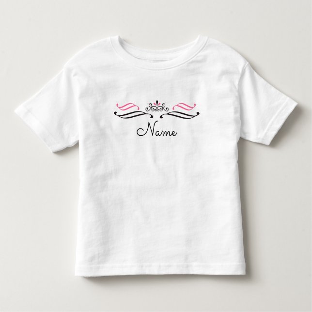 Pretty princess personalised t-shirt for toddlers (Front)