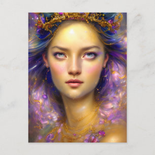Pretty Princess Warrior Ethereal Goddess Postcard