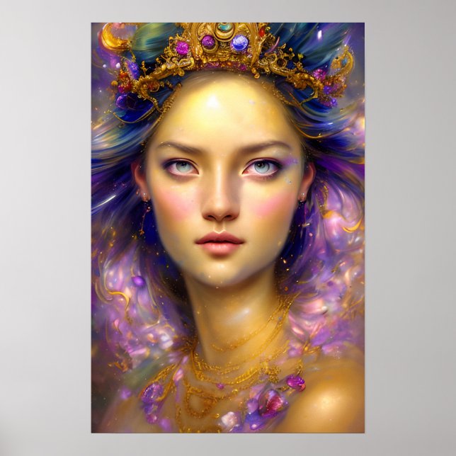 Pretty Princess Warrior Ethereal Goddess  Poster (Front)