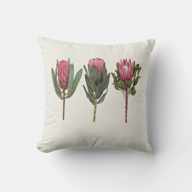 Pretty Protea Pillow (Front)