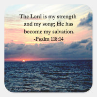 PRETTY PSALM 118 14 SUNRISE OVER THE OCEAN