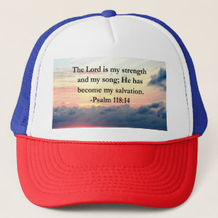 PRETTY PSALM 118 14 SUNRISE OVER THE OCEAN TRUCKER HAT