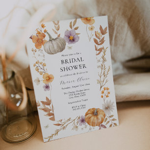 Pretty Pumpkin Bridal Shower Invitation