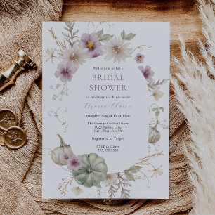 Pretty Pumpkin Bridal Shower Invitation