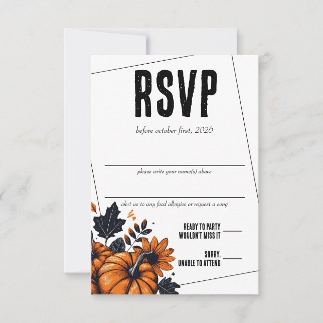 Pretty Pumpkins RSVP Card (Front)