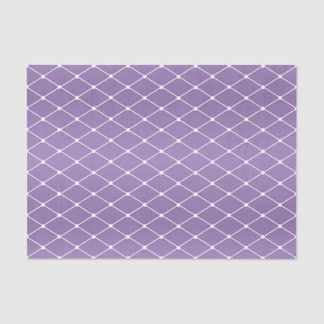 Pretty Purple and Diamond Pattern Tissue Paper (Front)