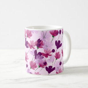 Pretty Purple And Mauve Pink Spring Wildflower  Coffee Mug