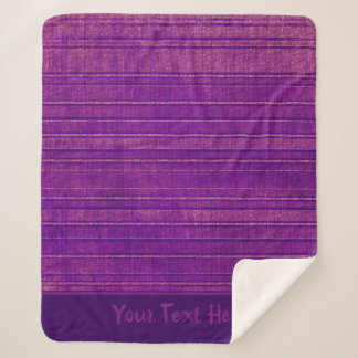 Pretty Purple and Pink Distressed Stripes Pattern Sherpa Blanket