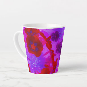 Pretty Purple and Red Garden Phlox Flowers Latte Mug