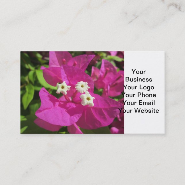 Pretty Purple Bougainvillea Business Card (Front)