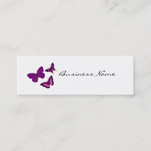 Pretty Purple Butterfly  business cards (Front)