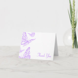 Pretty Purple Butterfly Thank You Card