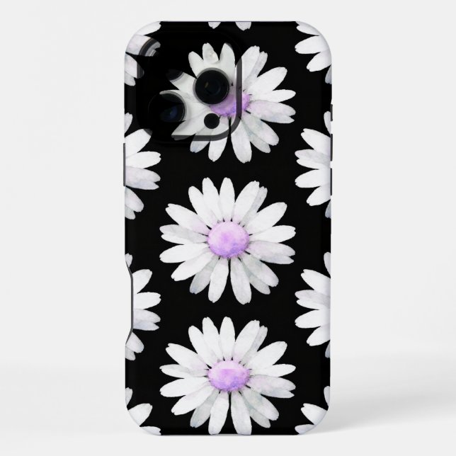 Pretty Purple Dotted Daisy's iPhone Case (Back)