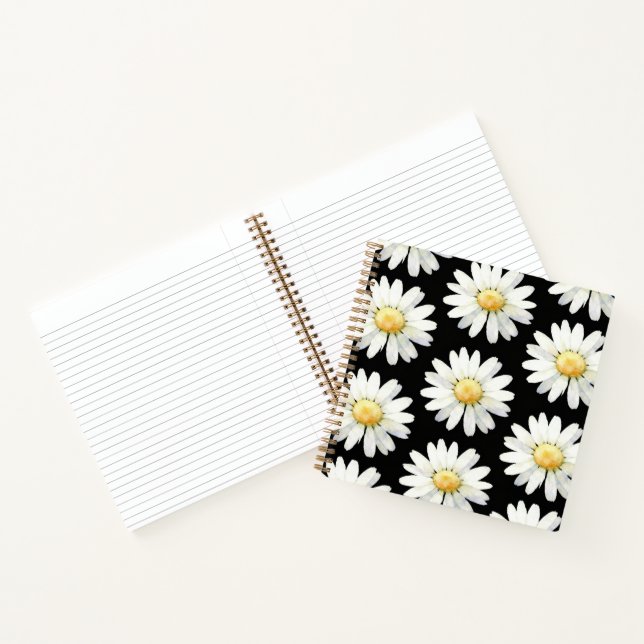 Pretty Purple Dotted Daisy's Notebook (Inside)