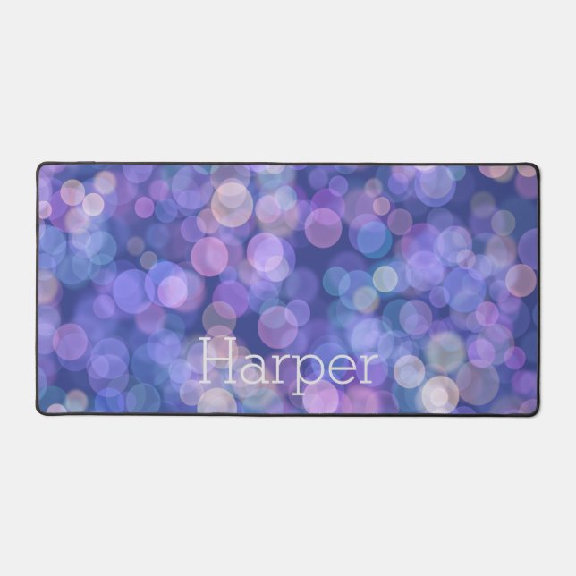 Pretty Purple Floating Colour  Desk Mat (Front)