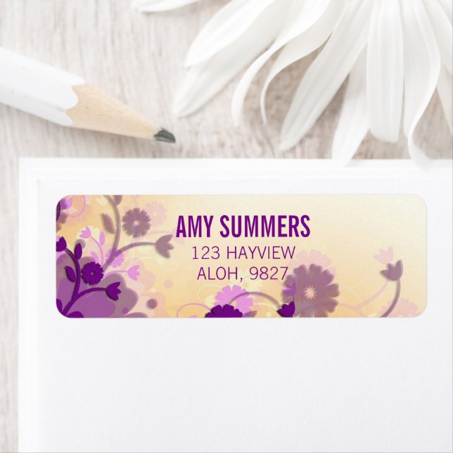 Pretty purple floral brown (Insitu)