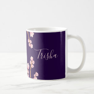 Pretty Purple Floral Coffee Mug
