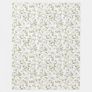 Pretty Purple Floral    Fleece Blanket