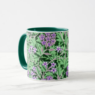 Pretty Purple Floral Pattern Mug