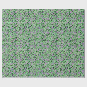 Pretty Purple Floral Pattern Wrapping Paper