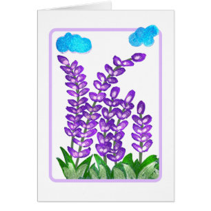 Pretty Purple Flower Art Card