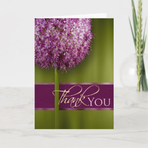 Pretty Purple Flower Floral Design Thank You