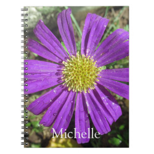 Pretty Purple Flower Name Notebook