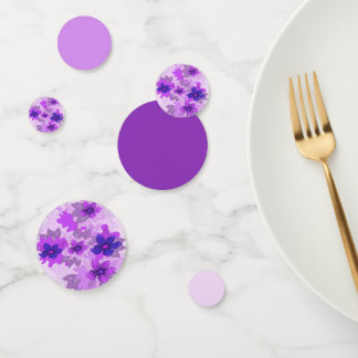 Pretty Purple Flowers Confetti