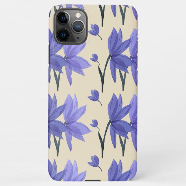 Pretty Purple Flowers  iPhone Case (Back)