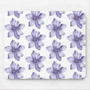 Pretty Purple Flowers Mouse Pad