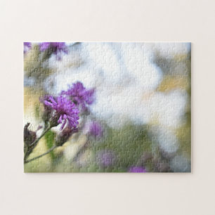 Pretty Purple Flowers Original Garden Photography Jigsaw Puzzle