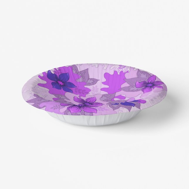 Pretty Purple Flowers  Paper Plate (Angled)