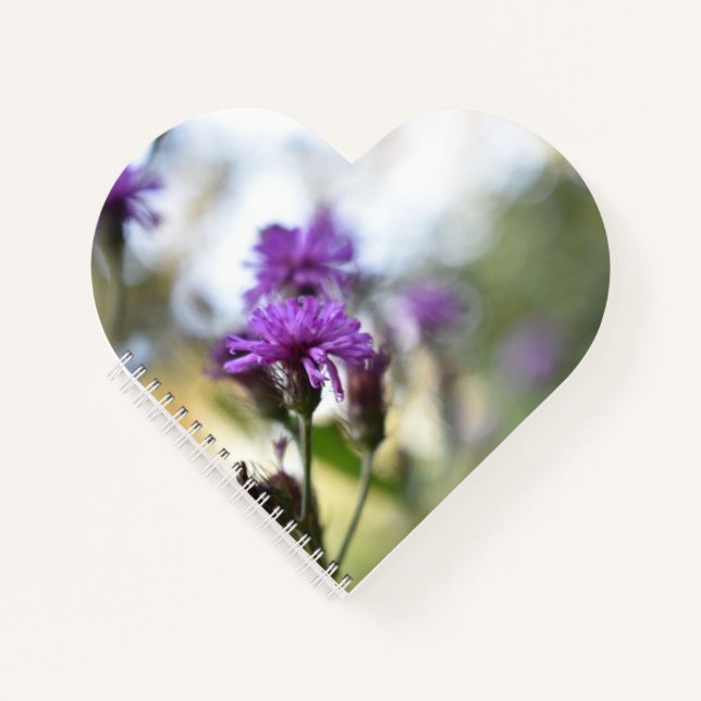 Pretty Purple Flowers Personalised Gardener Gift Notebook (Front)