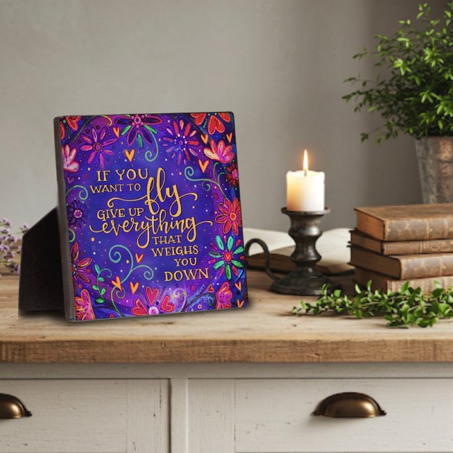 Pretty Purple If You want to Fly Inspirivity Plaque (Creator Uploaded)