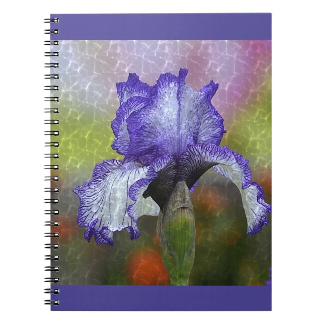 Pretty Purple Iris Notebook (Front)