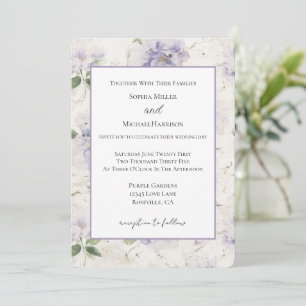 Pretty Purple Lavender Flowers Invitation