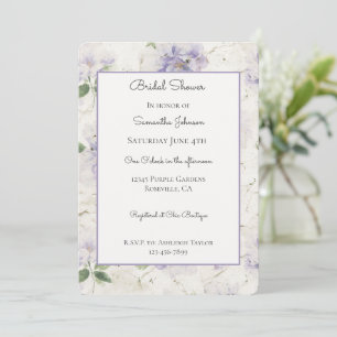 Pretty Purple Lavender Flowers Invitation