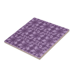 Pretty Purple Lavender Lace Pattern Floral Trivet