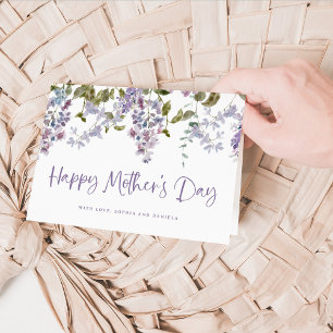 Pretty Purple Lilac   Happy Mother's Day Holiday Card